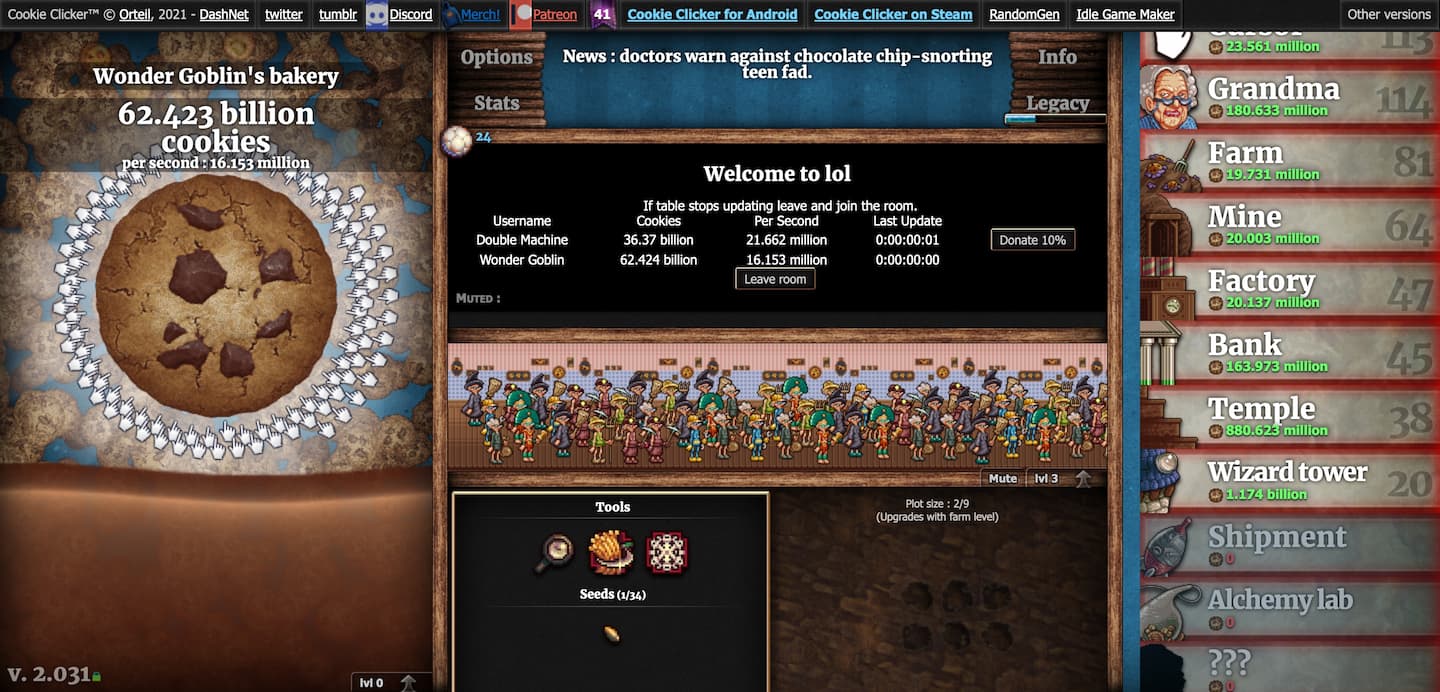 Cookie Cruncher (Cookie Clicker Addon) v.1.034 - Imgur